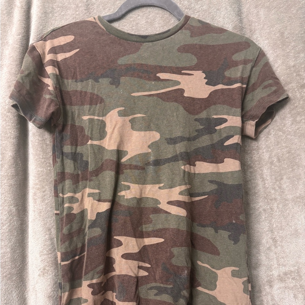 Forever 21 Green and Brown Camo Casual Dress